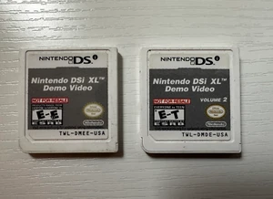 Nintendo DSi XL Demo Video Volume 1 + 2 Not For Resale Kiosk Cartridge Rare nfr - Picture 1 of 2