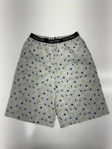 Calvin Klein Grey Star Planet Graphic Print Boxer Sleep Shorts Boys Size Large - Picture 1 of 5