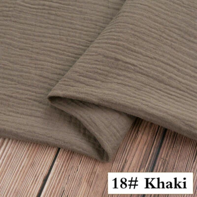 Double Layer Pleated Cotton Fabric Solid Skirt Apparel Material By Metre - Image 1 of 4