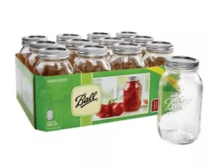 Ball mason jars REGULAR MOUTH ( 32oz ) Set of 12 - Picture 1 of 3