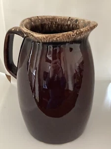 Vintage Brown Drip HULL USA Oven Proof PITCHER Pottery - Picture 1 of 6