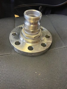150 PSI 316 SS Rohrflansch 2,5"" 7-1/2"" Durchmesser. FMPT mit 2" Cam und RB wie gesehen - Bild 1 von 3