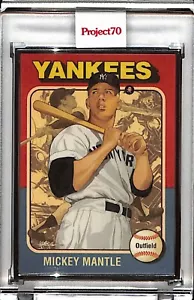 2021 TOPPS PROJECT 70 #371 MICKEY MANTLE BY QUICCS P70 AP SILVER FRAME 51/51 - Picture 1 of 2
