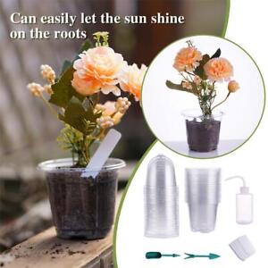 Transparent Plastic Seedling Cup Plant Nursery Pot with Cover Humidity Dome Tr β