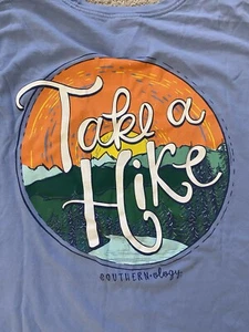 Southern-ology Short-sleeve T-shirt, Women Size Large Blue "Take a Hike" - Picture 1 of 3
