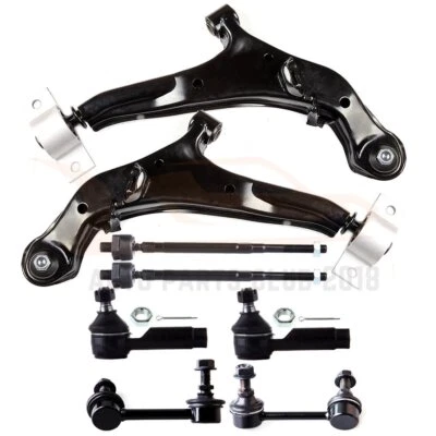 2000-2003 For Nissan Maxima 8PCS Front Lower Control Arms Sway Bars Tie Rods Kit - Image 1 of 4