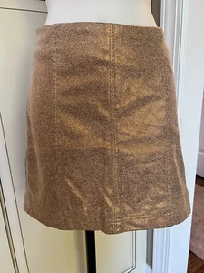 Free People Mini Skirt Rose Gold Flecks Women's Size 4 Lined - Picture 1 of 7