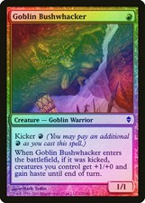 Goblin Bushwhacker FOIL Zendikar NM Red Common MAGIC GATHERING CARD ABUGames