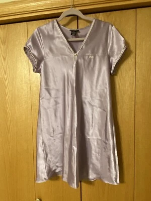 Jones New York Women's Satin Lilac Purple Nightgown Monogram Sz Medium - Image 1 of 4