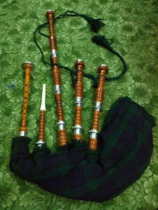 SCOTTISH GREAT HIGHLAND BAGPIPE ROSEWOOD NATURAL VARIOUS DESIGN AIR BAGS COVERS - Picture 1 of 8