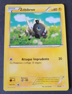 Carte Pokémon N°12/30 Zébibron - Trainer Kit Pikachu Catcheur - VF - Imagen 1 de 2