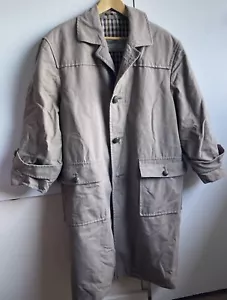 aquascutum Vintage trench coat Needs TLC Button Missing Crombie Farmer Size L XL - Picture 1 of 16