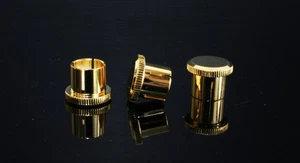 Tapón de ruido enchapado en oro cobre RCA tapas 20 PIEZAS VERSIÓN PTFE - Imagen 1 de 1