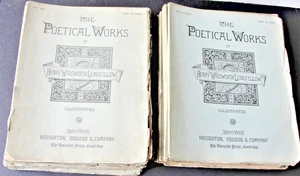 The Poetical Works of Henry Wadsworth Longfellow- 30 PARTS wrappers,1880. RARE!  - Picture 1 of 12