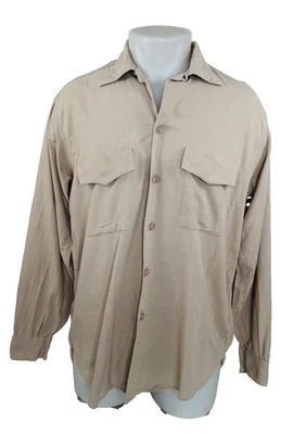 Vintage 40s 50s Van Heusen Gabardine Loop Collar Mens size 16 L 16.5 Shirt - Image 1 of 4