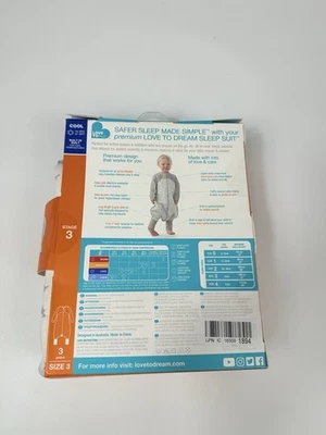 Traje de dormir Love To Dream etapa 3, talla 3 (3 años) - Pijama acolchado premium para bebé Foto 1 de 4