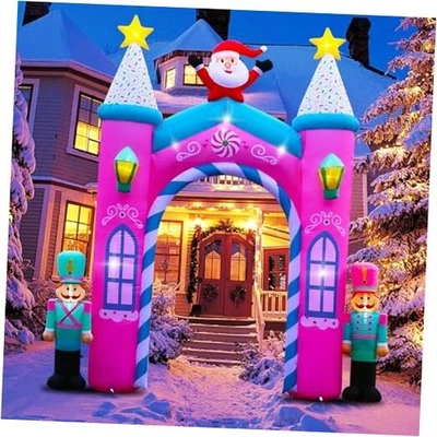 Christmas Inflatable Archway Outdoor Decoration – 12FT Candy Soldier Inflatable - Image 1 of 4