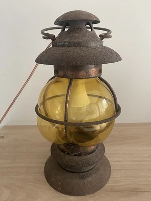 Lanterne ancienne / Lampe tempête Royalux Paris – H 26 cm – électrifiée - Photo 1/4