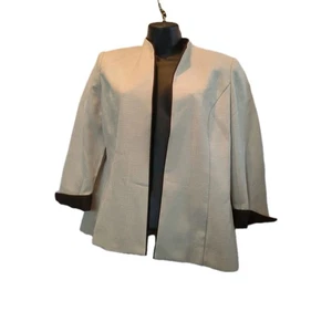 Vintage Perceptions Blazer Women 4P Open Front Professional Office Layering - Picture 1 of 14