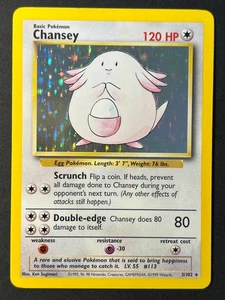 Chansey 3/102 Holo Rare Base Set - Pokemon Card WOTC LP - Picture 1 of 5