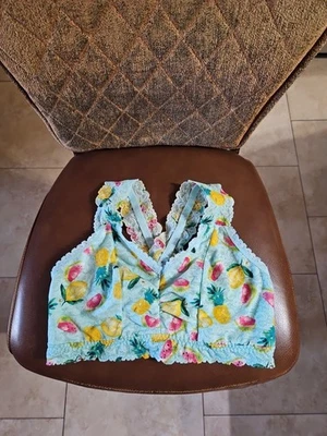 Cacique Lane Bryant Unlined Racerback Wirefree Bralette Bra Fruit Lace 14/16 - Image 1 of 3