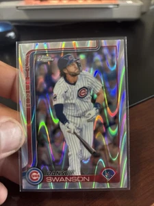 2025 TOPPS CHROME DANSBY SWANSON RAYWAVE REFRACTOR #215 CUBS - Picture 1 of 2