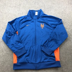 New York Mets Jacket Mens Large MLB Baseball Nike Full Zip Lightweight - Picture 1 of 11