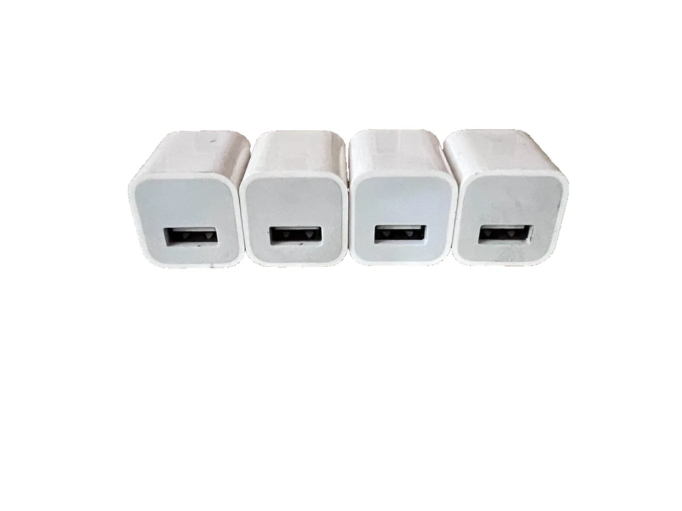 4 Genuine OEM Apple 5W Single USB Wall Chargers A1385 & A1265 Power Adapters - Image 1 of 4