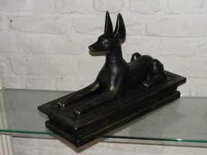 Ägyptische Figur Schakal Anubis Ägypten Hund Deko Gott Dekofigur Skulptur F9 - Picture 1 of 4