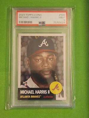 2023 Topps Living Set #599 Michael Harris II PSA 9 Mint Rookie Card - Image 1 of 2