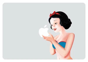 SW006 Beach Snow White Eating Apple Macbook Decal fits 13 inch - Picture 1 of 2