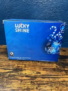 NEW LUCKY SHINE 150 Purple Bulbs Black Wire String Commercial Lights - Picture 1 of 3