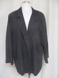 JOANNA usa black open front blazer pockets sz XL CC - Picture 1 of 5
