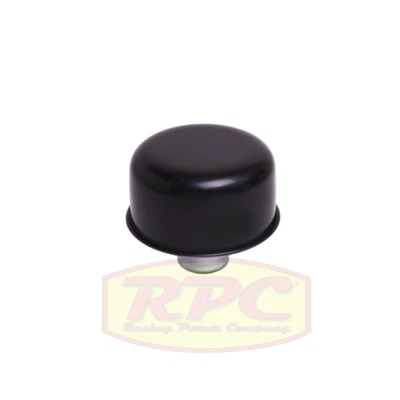 Tapa de respirador negra empuje 1" cubierta de válvula de cuello respirador Chevy Ford Mopar SBC Foto 1 de 2