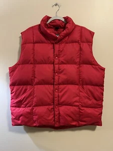 Lands’ End Men’s Red Goose Down Vest Size XL - Picture 1 of 7