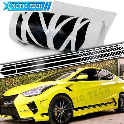 Adesivo de 86 polegadas para porta de para-lama lateral automático listras pretas para Hyundai Elantra Veloster - Imagem 1 de 4