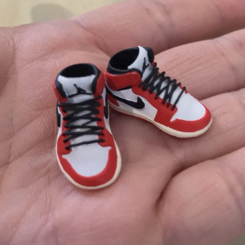 Miniature 1/12 Air Jordan Basket Ball Shoes fit on SHF Mafex Figma Cover