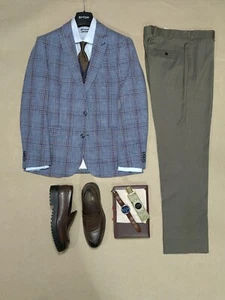 Blazer BYTOM check azzurro taglia 40R - Foto 1 di 24