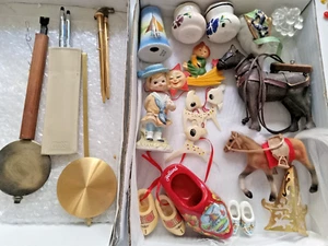 Vintage Knick Knacks, Rummage, Shakers, Glass, Decorations, Clock Parts, Figures - Picture 1 of 43