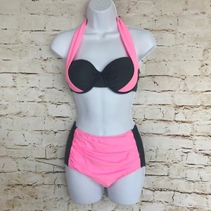 NWOT Halter Push Up Highwaisted Bikini Set Size MEDIUM - Picture 1 of 7