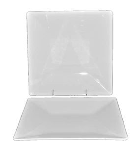 VILLEROY & BOCH White Square Dinner Plates 9.4" Set/2 Dinnerware Germany New - Picture 1 of 7