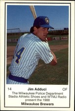 1988 Brewers Police #14 Jim Adduci