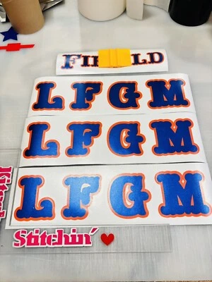 Adesivo de vinil LFGM NY Mets - Muitos tamanhos e decalque de nome GRÁTIS com US$ 40+ compra - Imagem 1 de 4