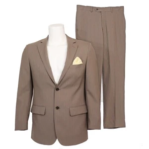 Pronto Uomo 2 Piece Suit Mens 38 r Pants 32 Pinstripe Wool - Picture 1 of 22