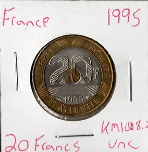 Coin France 20 Francs 1995 KM1008.2, trimetallic - Picture 1 of 2