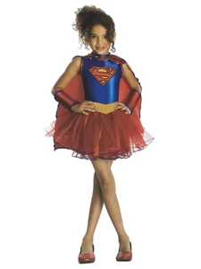 Rubies Girls Red & Blue Supergirl Costume Super Girl Tutu Dress Small (4-6) - Picture 1 of 1