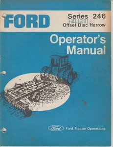 Manual del propietario Ford Serie 246 offset Disk Harrow. No. SE 3510 12754 - Imagen 1 de 2