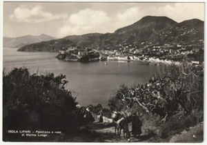 ISOLA LIPARI - MESSINA - PANORAMA E RADA DI MARINA LUNGA - VIAGG. 1957 -10643- - Picture 1 of 1