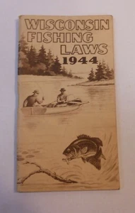 Regulaciones de pesca vintage de Wisconsin 1944 #1 - Imagen 1 de 1
