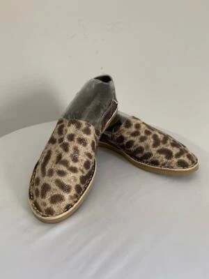 VINCE Espresso Tan Embossed Leather Light Weight Foldable Rear Flats US7 EU38 - Image 1 of 4